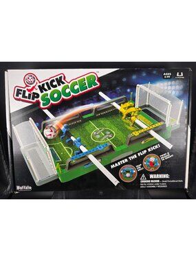 Flip Kick Soccer Game 2-4 Players Ages 5 & Up New Buffalo Games Board Game Set